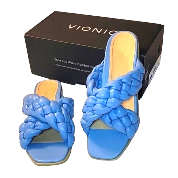 Vionic Shoes - NEW in box Vionic Braided Cross Strap Slides Kalina